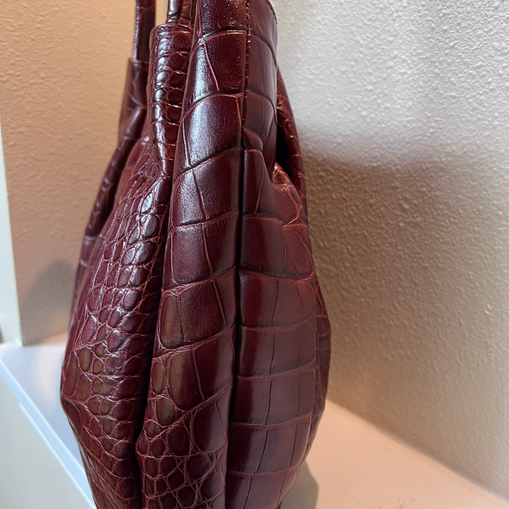 EUC Furla Croc embossed genuine leather bag - Picture 5 of 7